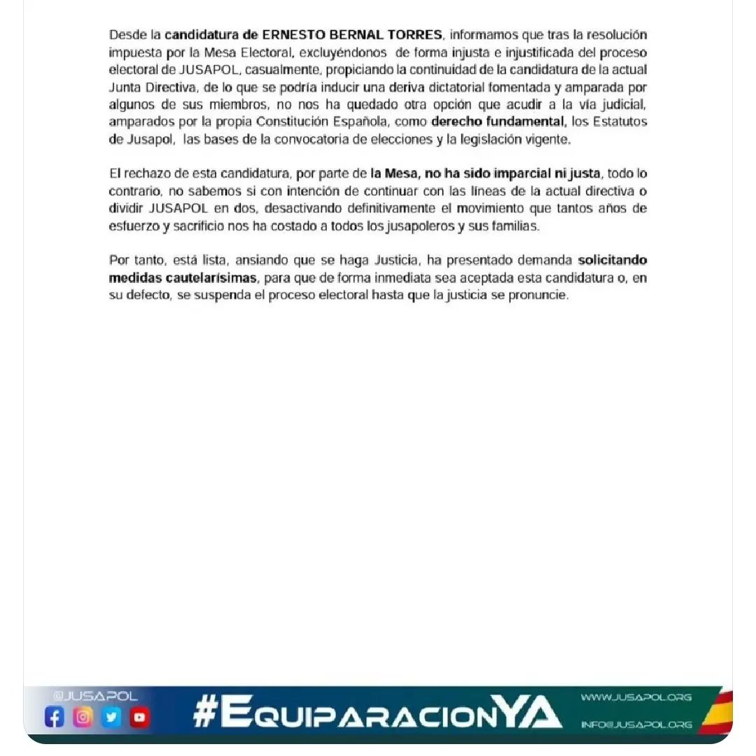 MiguelSub1's tweet photo. Gracias a esto existe la democracia.( La Libertad) Esperemos que la justicia se pronuncie y de la razón a la libertad de elección y de expresión.
@Jupol_Malaga 
@JupolNacional 
@jusapol 
@jucilnacional 
@JupolAndalucia1 
@ebernalt 
@JosePer52796553 
@BarcalaCoello https://t.co/QIddSD2dFp
