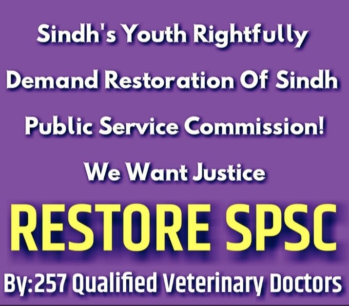 DrSambreena's tweet photo. The closure of the constitutional insitution that provides right to job is sheer injustice with youth of Sindh! We demand restoration of SPSC @MuradAliShahPPP  
@BBhuttoZardari  
#RestoreSPSC https://t.co/OGvet7gvG6