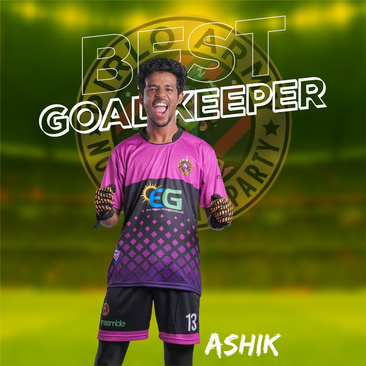 HERMANOSFC19's tweet photo. Ashik The Wall‼️ Best Goalkeeper of the Season ⚡️
@pirloarmy

#HermanosFc #PremierLeague #Footballtournament #Soccer #Kochi #Pirloarmy #Fcselecao #Absolutemourinho #Kaisersadler 
#Bluebattalions #sevens #Turf #Kakkanad #Unitedsportscentre #Pirlo #floodlight https://t.co/DfAOl0IIgh