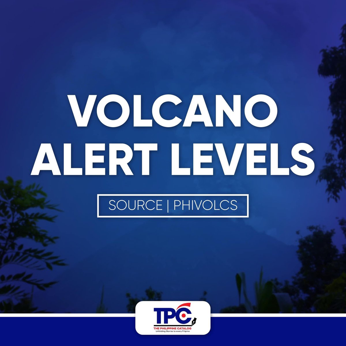 thePHcatalog's tweet photo. Itinaas ng PHIVOLCS sa Alert Level 1 ang bulkan matapos ang nangyaring phreatic eruption kaninang umaga. 

Ano nga ba ang ibig sabihin nito? At ano pa ang mga posibleng magiging banta sa mga susunod na pagsabog? 

Narito ang ilang mga impormasyon patungkol sa Volcano Alert Levels https://t.co/bhWxR61QpK