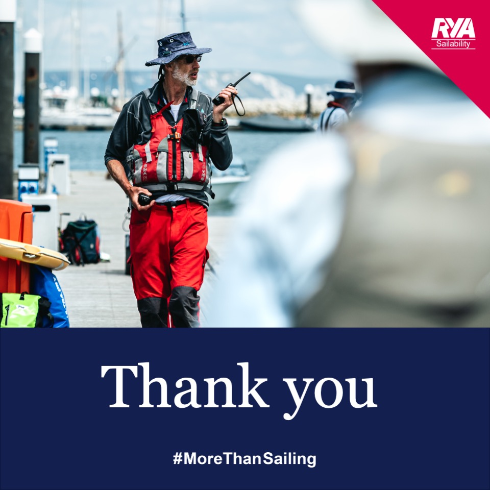 On #thankyou day we just wanted to say a big thank you to all #Sailability volunteers who give their time to support more people to get on the water. 👏

#volunteersweek #MoreThanSailing