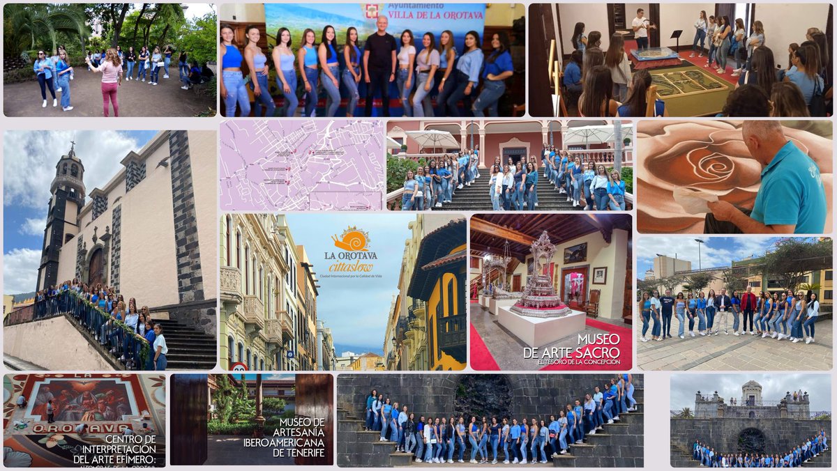 Visit_LaOrotava's tweet photo. 🌺 Ruta guiada en el Conjunto Histórico de La Orotava, de las Candidatas a Reina y Damas de Honor de las Fiestas Patronales 2022 @Visit_LaOrotava

🔝Una jornada de convivencia para disfrutar de todos los atractivos de nuestra Villa. https://t.co/xfkkc2TgMQ