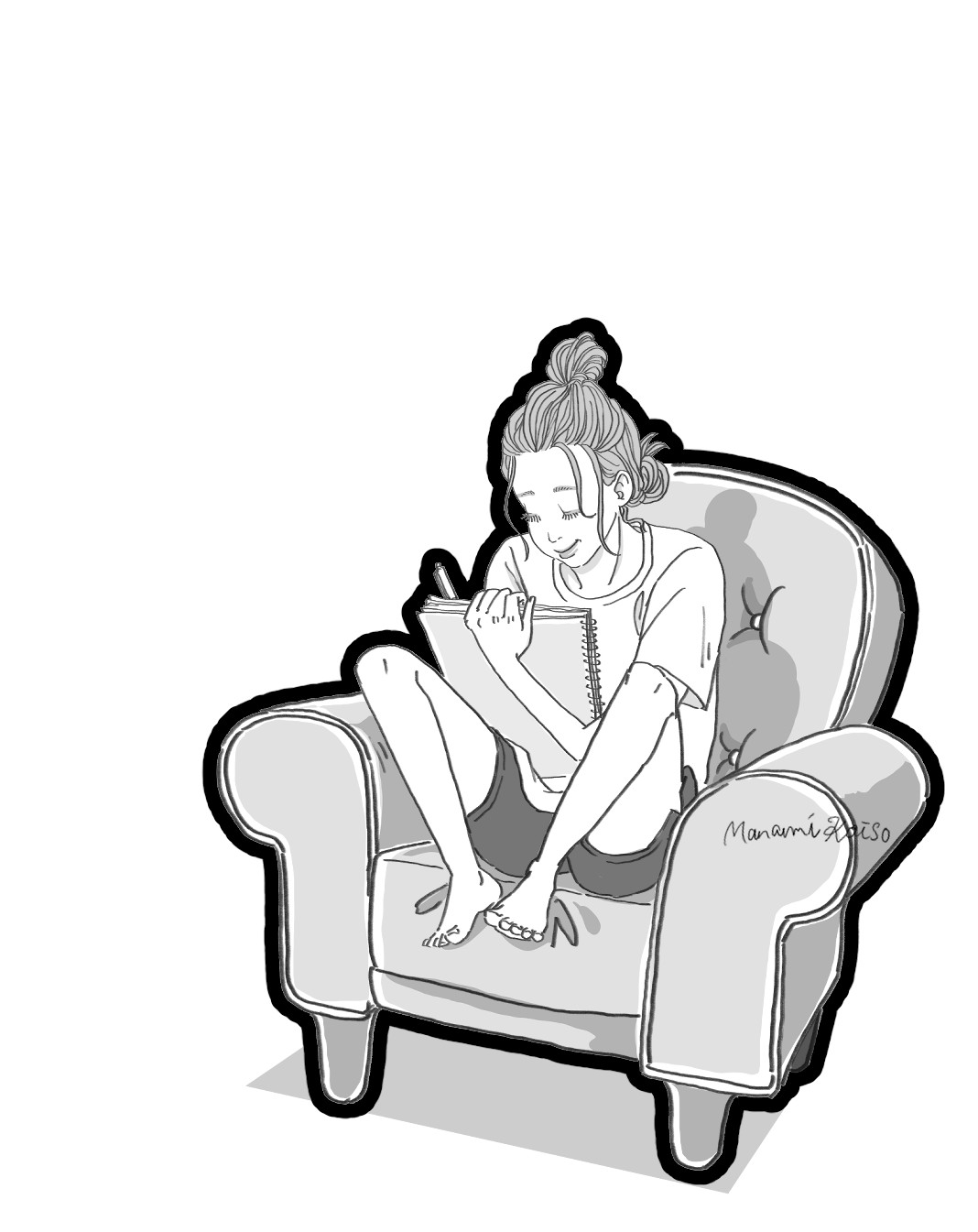Manami K 白黒イラスト ファイル バインダー 書類 契約書 サイン Sign 文房具 雑貨 資料 Illustration Art T Co 2rsn6rmwn2 Twitter