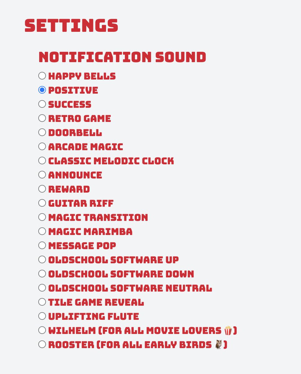 We've just added 20 sounds to choose from as your success notification sound! Enjoy and stay focused!

#pomodoro #PomodoroTechnique #adhd #focus #productivity