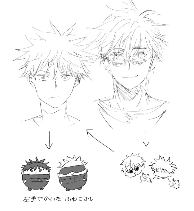 左手で五→みにきゃら→め…と少し描く練習してからふわチャレしたら前よりも上手く描けた😂 https://t.co/sA0BYihhbQ 
