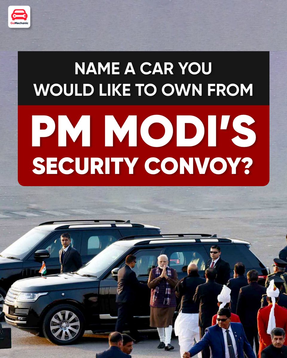 GoMechanic_Blog's tweet photo. For a day you get to be the part of Security squad for our Prime Minister!😎
Make your pick💁🏻♀️
Share your thoughts in the comments below 💭👇🏻👇🏻
#automotive #PMOIndia #PMModi #NarendraModi #bjp #namo #securityconvoy https://t.co/BpK4Tn05Sc