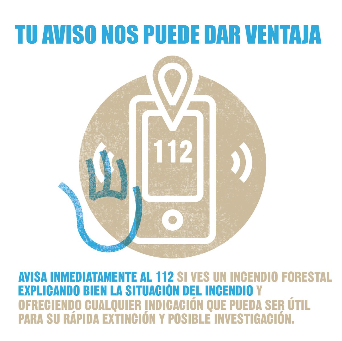 Extinguir un #IIFF REQUIERE:
- Analizar la situación y anticiparse a su comportamiento
- Tomar decisiones correctas
- Actuar pronto para evitar su propagación

Para ello, DEBES:
- AVISAR al número 1-1-2 y...
- EXPLICAR con detalle la situación

Tu ayuda es PRIMORDIAL

#BuenosDías