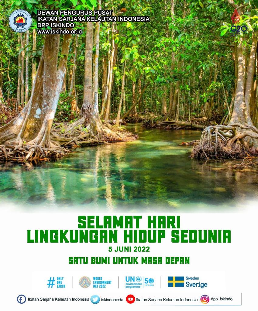 *Selamat Hari Lingkungan Hidup Sedunia, 5 Juni 2022.* “ Setiap Kita Punya Peran Dalam Pengelestarian Sumberdaya Alam, Demi Satu-satunya Bumi yang Kita Punya”. #WorldEnvironmentDay. #OnlyOneEarth.