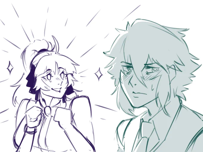Ingrid and Hyoudou are precious. #OC 