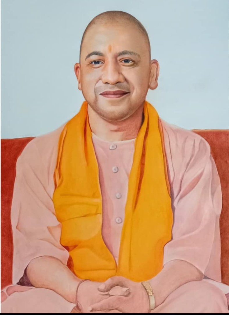 ankushartworks's tweet photo. Happy Birthday 
 Honourable Chief minister Shri Adityanath Yogi ji 🙏

Drawing on mix media on paper https://t.co/rsFBZtfdE8