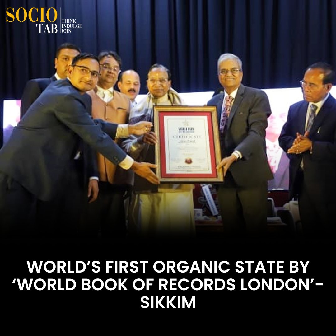 socio_tab's tweet photo. World’s first organic state by ‘world book of records London’- SIKKIM
For More Positive News - https://t.co/b59IYIlSZl https://t.co/ssW8ioG3tU