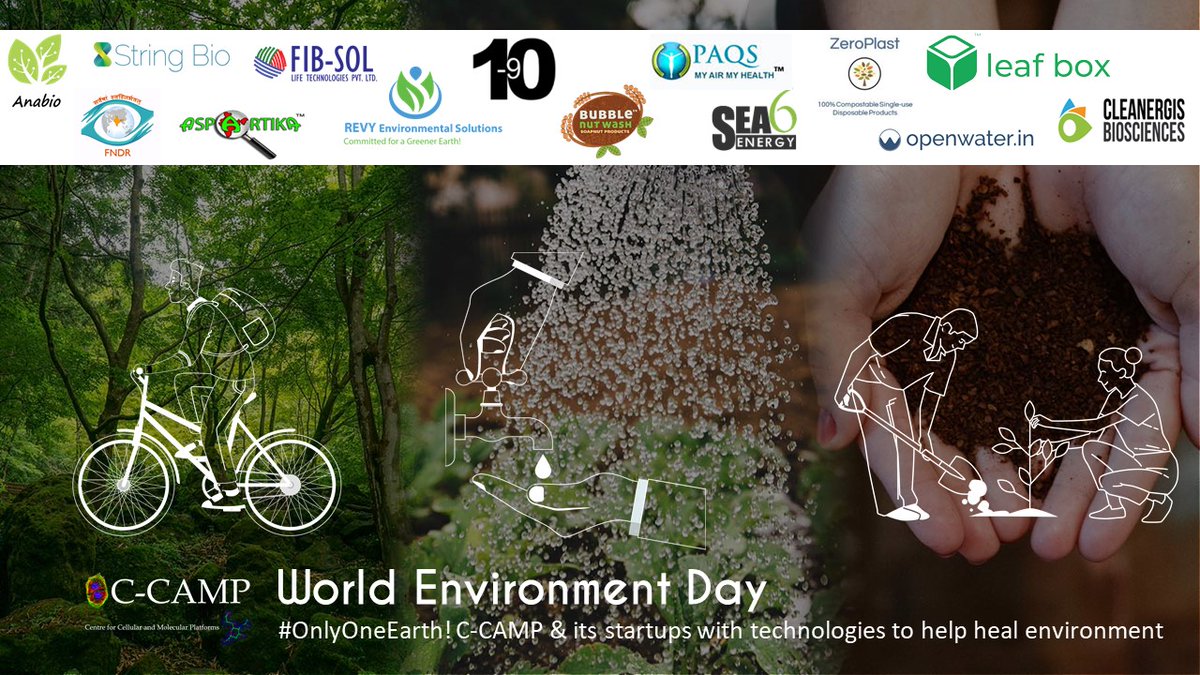 CCAMP_India's tweet image. #WorldEnvironmentDay is a powerful reminder of #OnlyOneEarth &amp;amp; at CCAMP we believe sustainable technology will bring us together to heal the damage we have caused

Presenting our green cohort of startups harnessing cutting-edge science &amp;amp; tech for a #clean future
@Taslimarif 
1/2