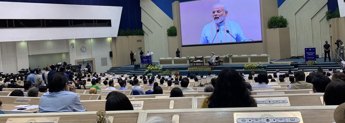 BishowParajuli's tweet photo. Save Soil ! Heartiest congratulations to @SadhguruJV for most successful #SaveSoil campaign across continents &amp; an event with Hon PM @narendramodi today. Most delighted for @UNWFP_India to partner with @ishafoundation #ConsciousPlanet in this efforts &amp; join the event today . https://t.co/RIUWrrVwzf