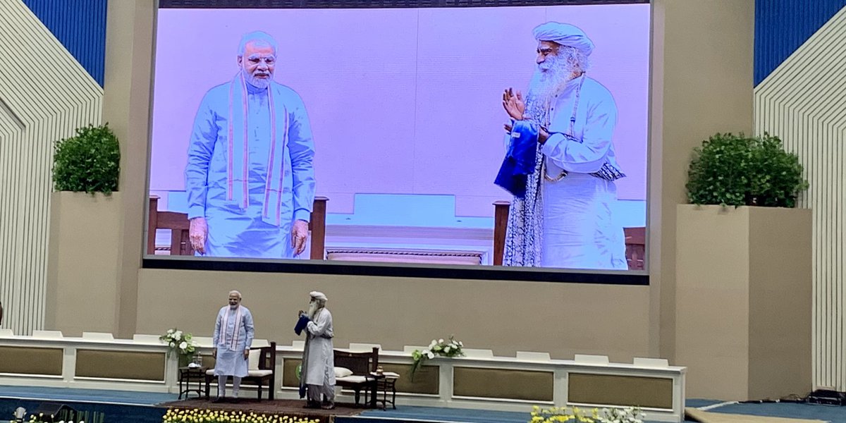 BishowParajuli's tweet photo. Save Soil ! Heartiest congratulations to @SadhguruJV for most successful #SaveSoil campaign across continents &amp; an event with Hon PM @narendramodi today. Most delighted for @UNWFP_India to partner with @ishafoundation #ConsciousPlanet in this efforts &amp; join the event today . https://t.co/RIUWrrVwzf
