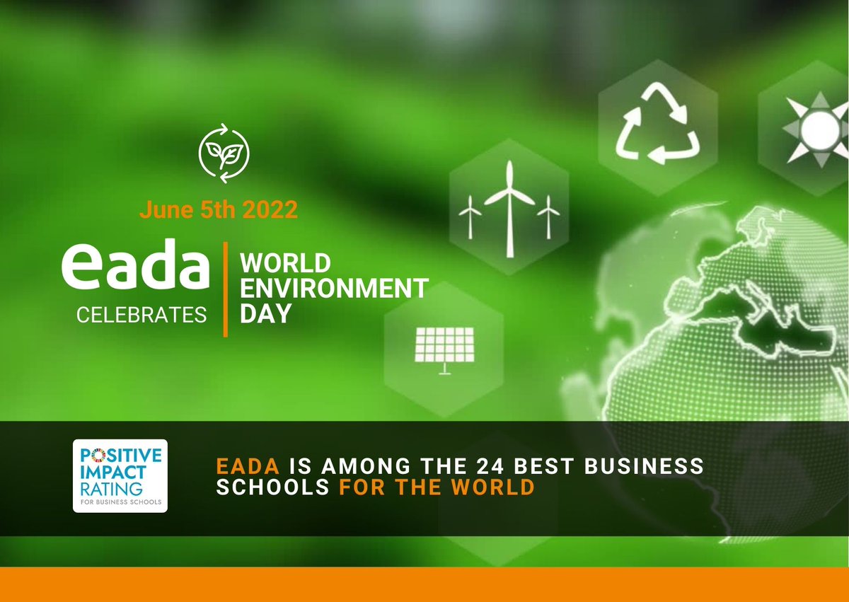 EADABusiness's tweet photo. ♻️ EADA se suma hoy a la celebración del #DíaMundialDelMedioAmbiente. Desde EADA reafirmamos nuestro compromiso con un liderazgo sostenible y responsable que impregne todos nuestros programas.
#YourPurposeAtEADA
#EADABusinessWithPurpose
#EducatingFORtheworld
#OnlyOneEarth https://t.co/x8yUC6l0xz