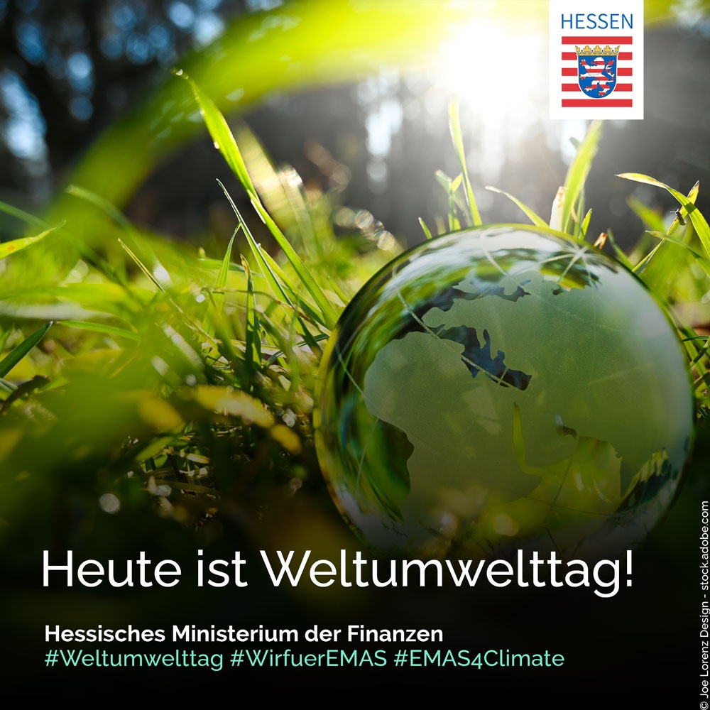 FinanzenHessen's tweet photo. Heute ist #Weltumwelttag & wir freuen uns sehr, unsere aktualisierte Umwelterklärung zu veröffentlichen! Darin beschreiben wir unsere Ziele, Maßnahmen & Fortschritte in den Dienststellen, in denen wir das Umweltmanagementsystem EMAS anwenden. https://t.co/HQeldOYW7p #EMAS4Climate https://t.co/Q4zB48VMXx