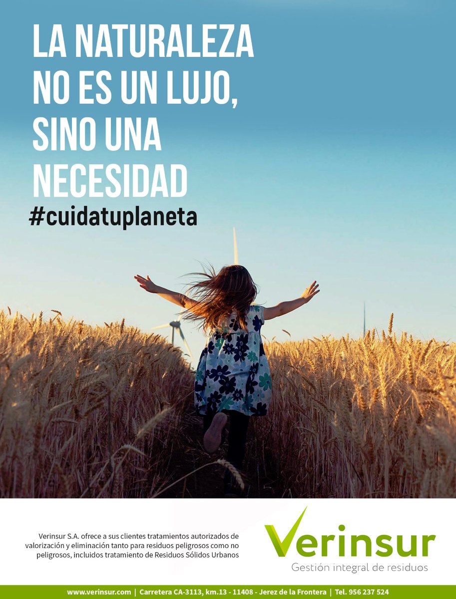 Todo el equipo humano, que formamos Verinsur, os deseamos un feliz #DiaMundialDelMedioAmbiente . Seguimos trabajando. #cuidatuplaneta