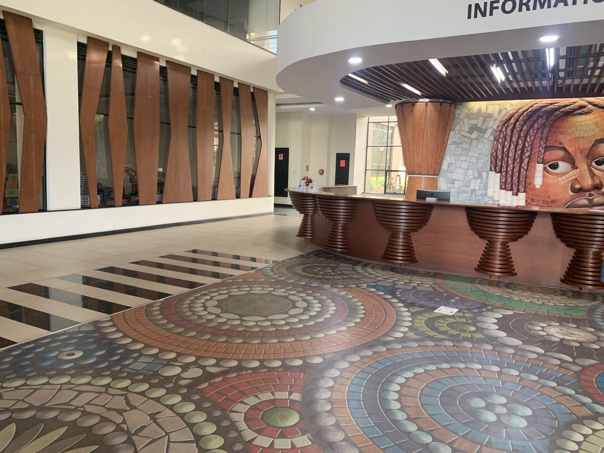 ReadingKenya's tweet photo. The entrance and reception of Kenya National Library (Maktaba Kuu) are works of art. @knlsmedia #KenyaNationalLibrary #ReadingKenya https://t.co/NpDqJIuSVn