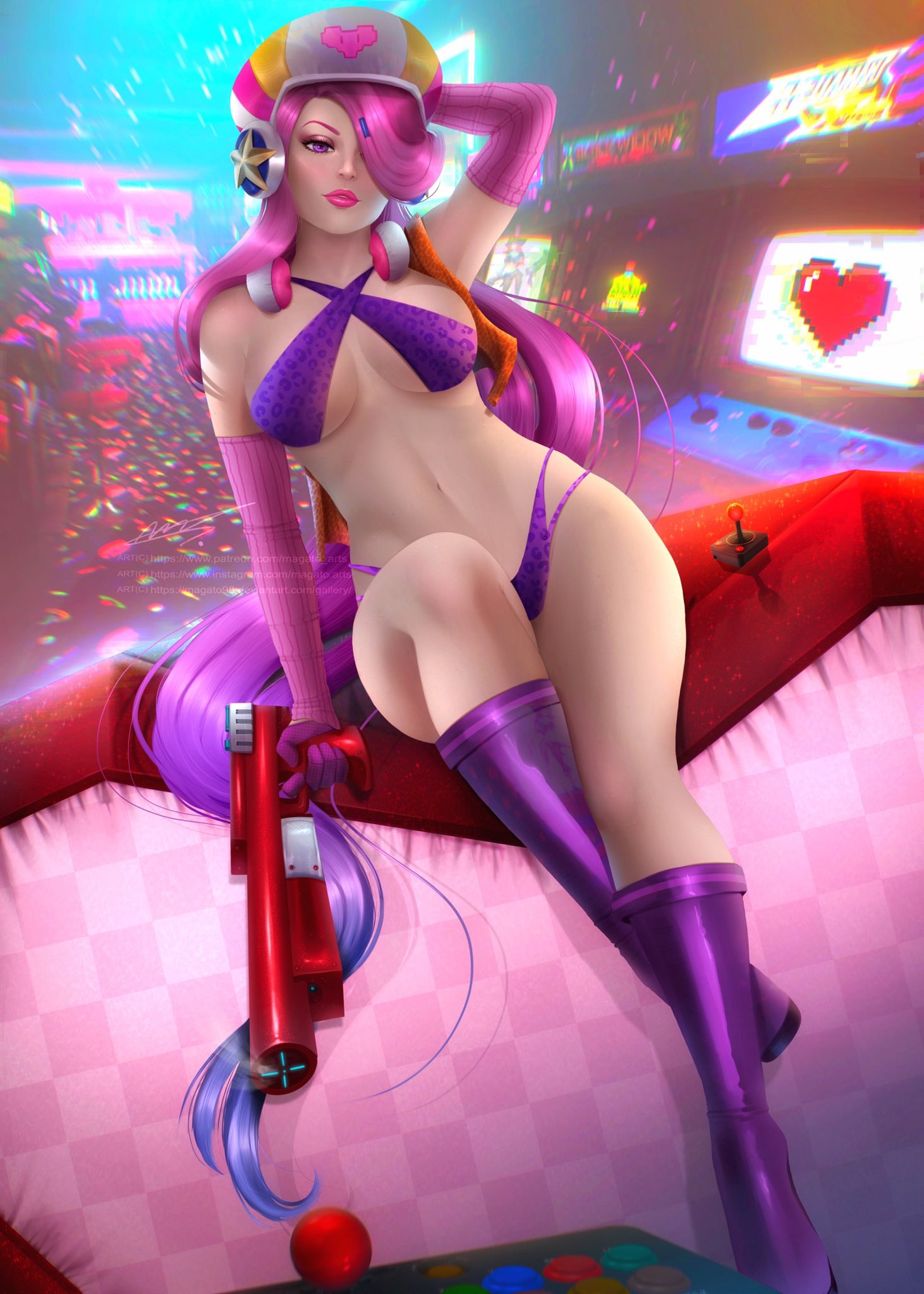 Magato on X: Bikini Arcade Miss Fortune 👾 NSFW version available on my  Patreon link in my bio☝️ #missfortune #digitalart #ArtofLegends  #LeagueOfLegends #LeagueOfLegendsFanArt #leagueoflegendsart #procreateart  #ArtistOnTwitter t.co ...