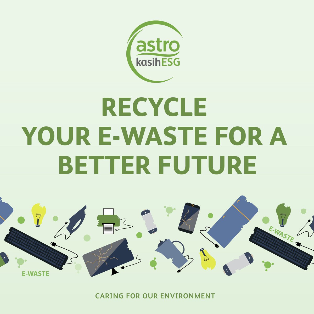 Happy World Environment Day! 🥳 It is our responsibility to take better care of our planet earth. One of the ways is to reduce e-waste, we got this! 💪🏻🌎

#astrokasihesg #ERTH #ewaste #lifeatastro