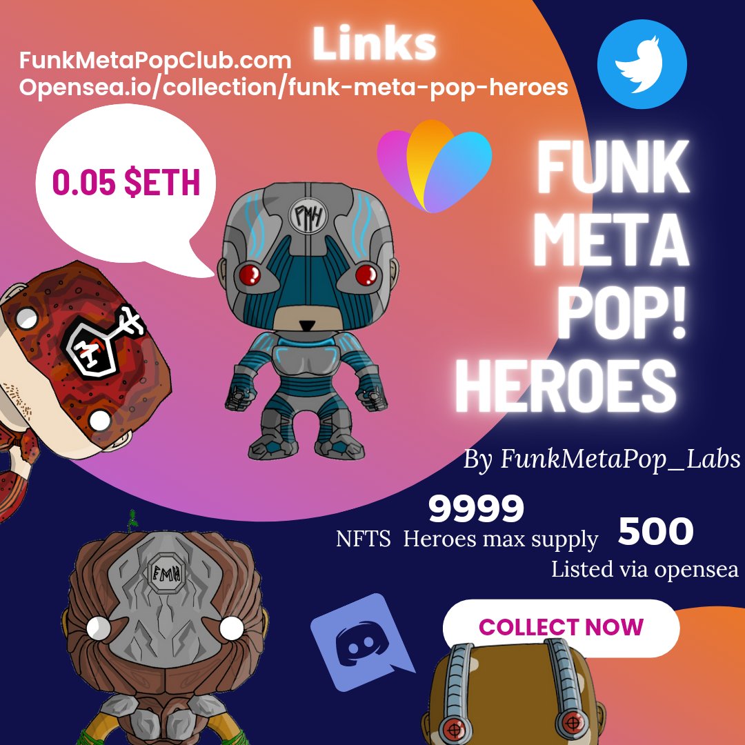 FunkMetaPopClub's tweet photo. 📈 Let's go viral 📈
check collection
https://t.co/sdv4CYM153 via @opensea
first 500 NFTS ⬇️
✔0.05 $ETH on polygon chain ✔
#FunkMetaPopClub #Crypto #NFT #NFTs #NFTCommunity #NFTProject #NFTLaunch https://t.co/QXZ9WvBAgr