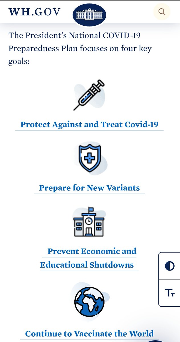 'The US National COVID-19 Preparedness Plan focuses on four key goals'

Can you see a key theme here?

They're also thrilled to tell you that jabs for babies could be available as early as this month! 😬 
#VaccinateTheWorld
#demons