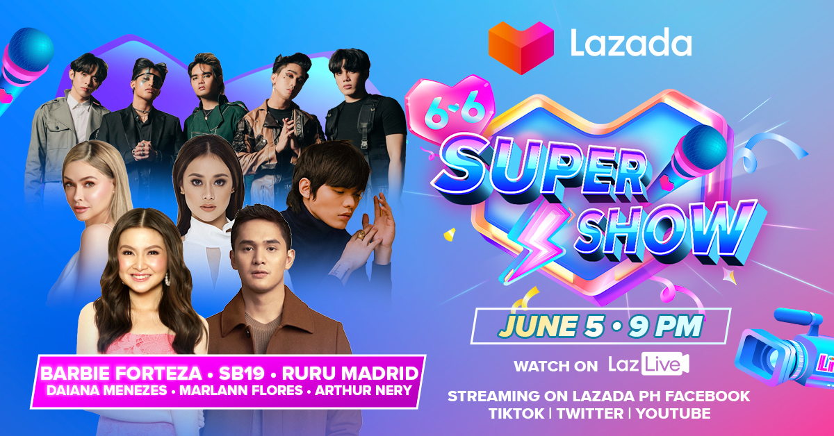SB19Official's tweet photo. 📣 SB19 at Lazada 6.6 Super Show

Hey A’TIN 💠

SB19 will be at the @LazadaPH 6.6 Super Show tonight! 
Watch it on LazLive and on Lazada Social Media Accounts, 9PM – 12 MN PHT.

Stream here
🔗https://t.co/2RslXu9qe7

SB19 FOR LAZADA66
#SB19 #SB19forLazada #SB19onLazadaPH66 https://t.co/cscyxXpRfQ