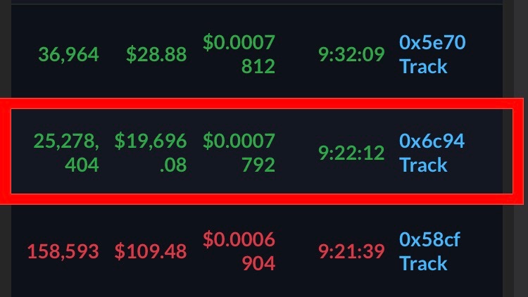 SafemoonWarrior's tweet photo. Swap and Evolve has purchased 25,278,404 #SafeMoon worth $19,696. https://t.co/y2DnEjMkoF