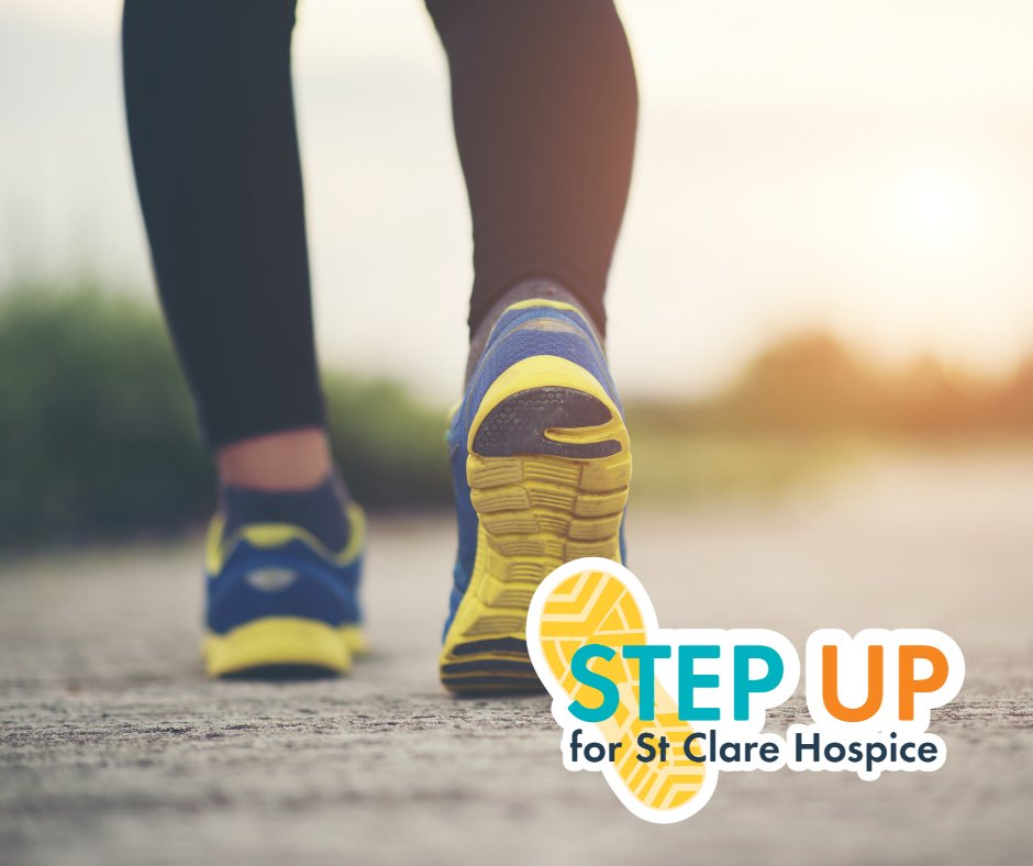 Step Up for St Clare and walk 10,000 steps every day this July! That's 310,000 sponsored steps to help fund care for local families. Are you up to the challenge? Find out more stclarehospice.org.uk/event/step-up/