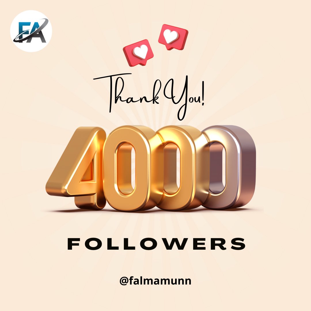 falmamunn's tweet photo. Alhamdulillah. 4k Followers Done. Thank you my all followers for your support.
#Alhamdulillah #alhamdulilah #4kfollowers #4000follower #ThankYou #support #freelanceralmamun https://t.co/T2HQLo2foM