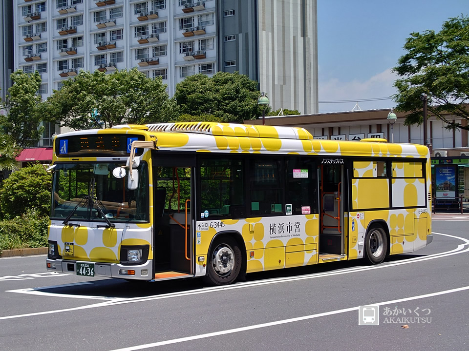 よつば 横浜市営バス 6-3445号車 横浜200か4436 QDG-KV290N1 2016年式