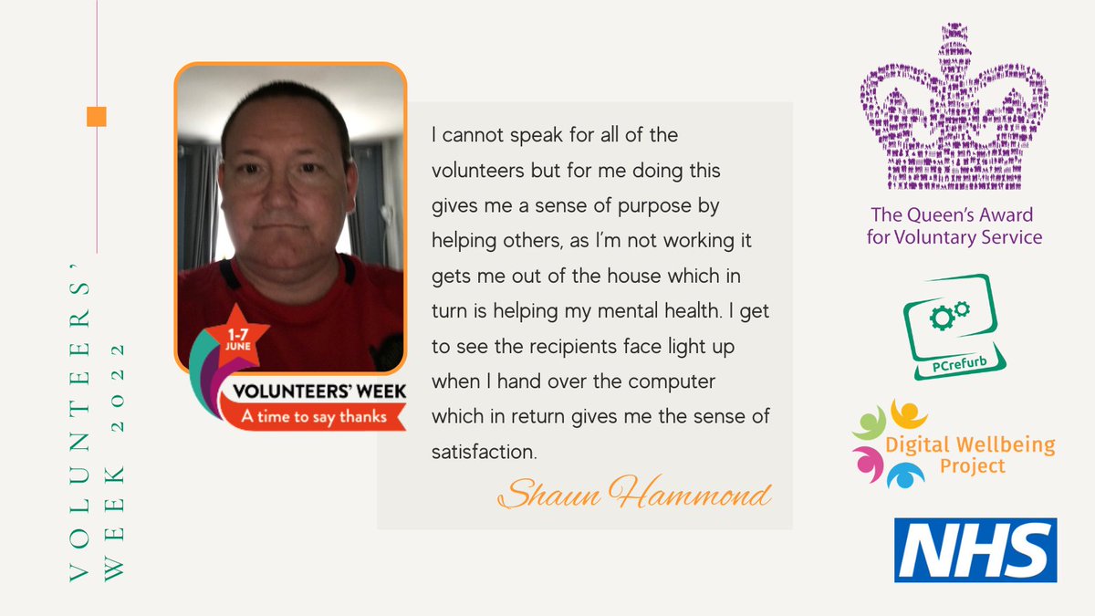 A sense of purpose – why I volunteer
“I get to see the recipients face light up when I hand over the computer which in return gives me the sense of satisfaction.” Read his story in full facebook.com/digitalwellbei… 
#VolunteersWeek #FixTheDigitalDivide #volunteer #Tameside #Glossop