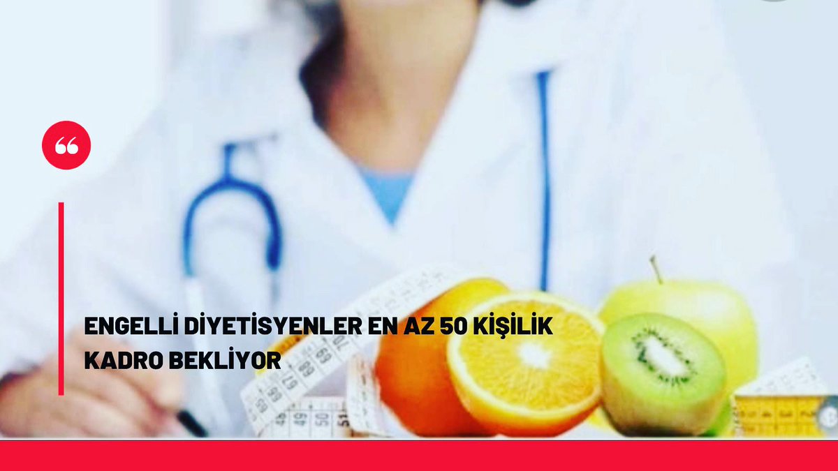 <a href="/aselimkoroglu/">Ahmet Selim Köroğlu</a> Engelli Diyetisyenler olarak kontenjan istiyoruz kaç senedir alımlarımız yok denecek kadar az bu alımda özellikle Sağlık Bakanlığına en az 50 kontenjan istiyoruz. Sesimizi duyurmaya yardımcı olursanız çok seviniriz.