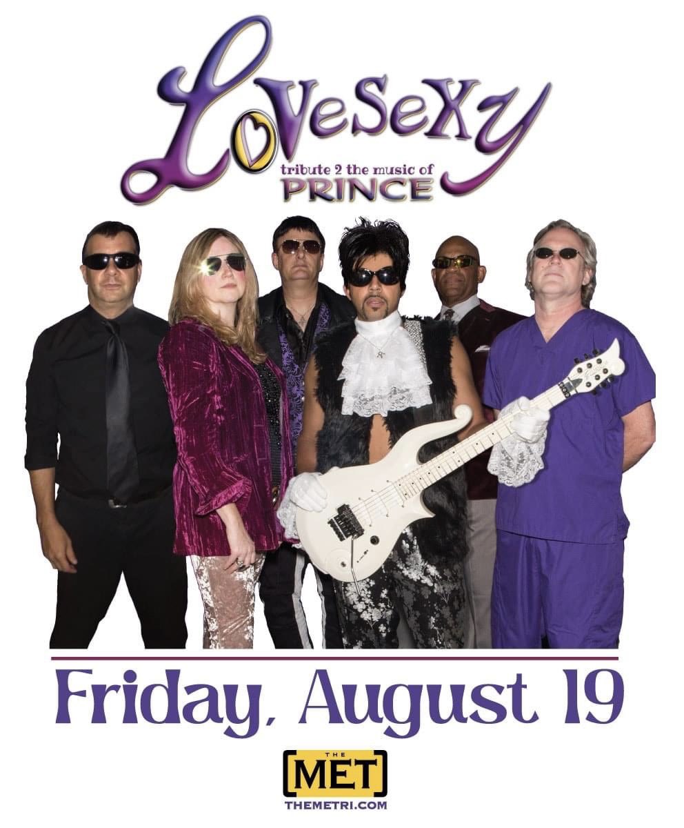 Just Announced! LoVeSeXy ...'Tribute to the music of PRINCE' Fri, Aug. 19 at The MET Pawtucket,RI. Doors 8pm/Show 9pm. $15 Adv./$20 Day of. On Sale Now!! Ticket Link: etix.com/ticket/p/29521… More Info: themetri.com #LoVeSeXy #Prince #lovesexyband