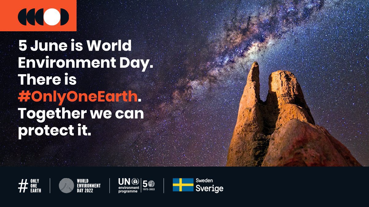SwedenUN's tweet photo. Today we celebrate #WorldEnviornmentDay🌏🌿
As host for 2022, Sweden🇸🇪 is putting on the official ceremony in Stockholm.

🗣@strandhall Minister for Climate &amp; the Environment
🗣@andersen_inger, ED @UNEP

Live at 11:30AM CET ➡️ https://t.co/uK06MBFOYa

#OnlyOneEarth  #Stockholm50 https://t.co/UVUk2120Vg
