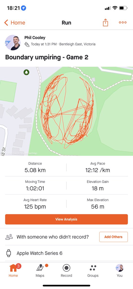 phil_cooley's tweet photo. Run 66 and 67/2022. Boundary umpired 2 games today. One with my daughter and one with my son. #runwithson #runwithdaughter was fun!! ๐๐ https://t.co/uxoZAzI0J4