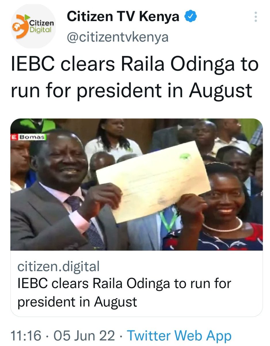 DrBKhalwale's tweet image. Congratulations @RailaOdinga.
U are a worthy opponent. We've played in the same team before. We know ua style and we are ready for u.