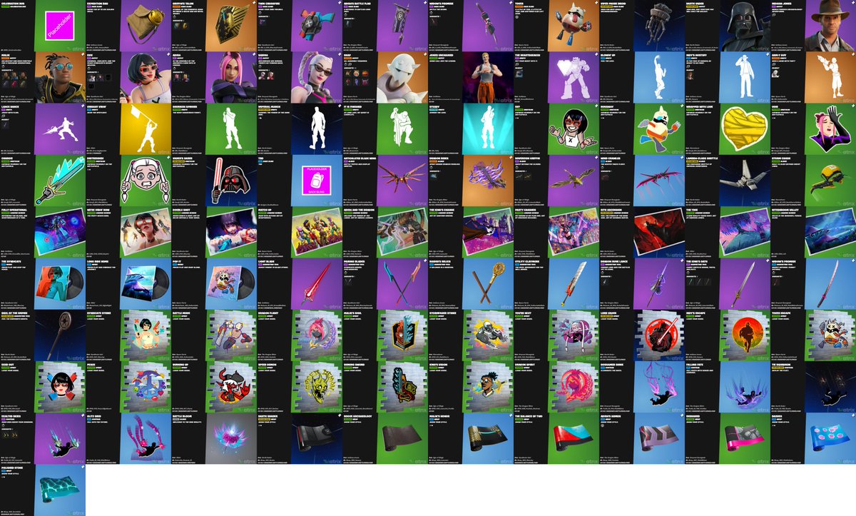 FNLeaksAndInfo's tweet photo. All new cosmetics!

Via @GMatrixGames 
#Fortnite https://t.co/n60wyTqaz8