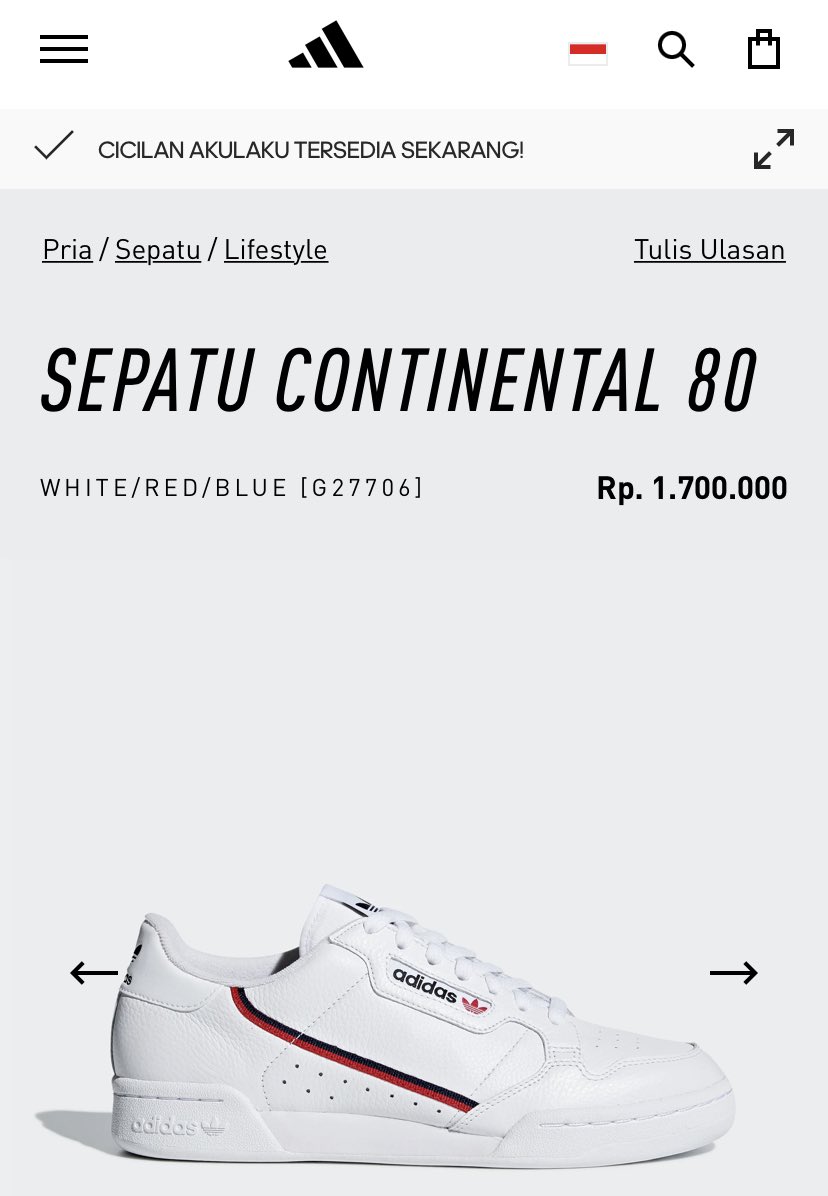 Adidas continental on sale 8 pantip