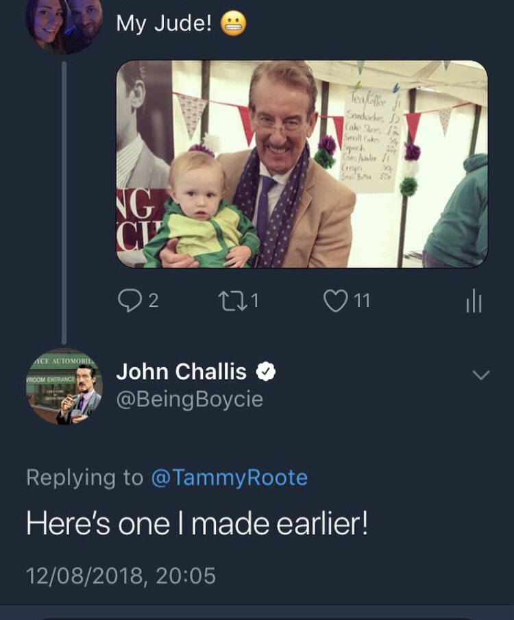 TammyRoote's tweet photo. @ofah_podcast @BeingBoycie My children and I met him a few years back at the fat forest show where he held my son Jude for a photo. His wife took a photo too and shared on twitter😆 He was so down to earth and just pure lovely ☺️ A true legend gone far too soon ❤️ https://t.co/FhffwuOCkW