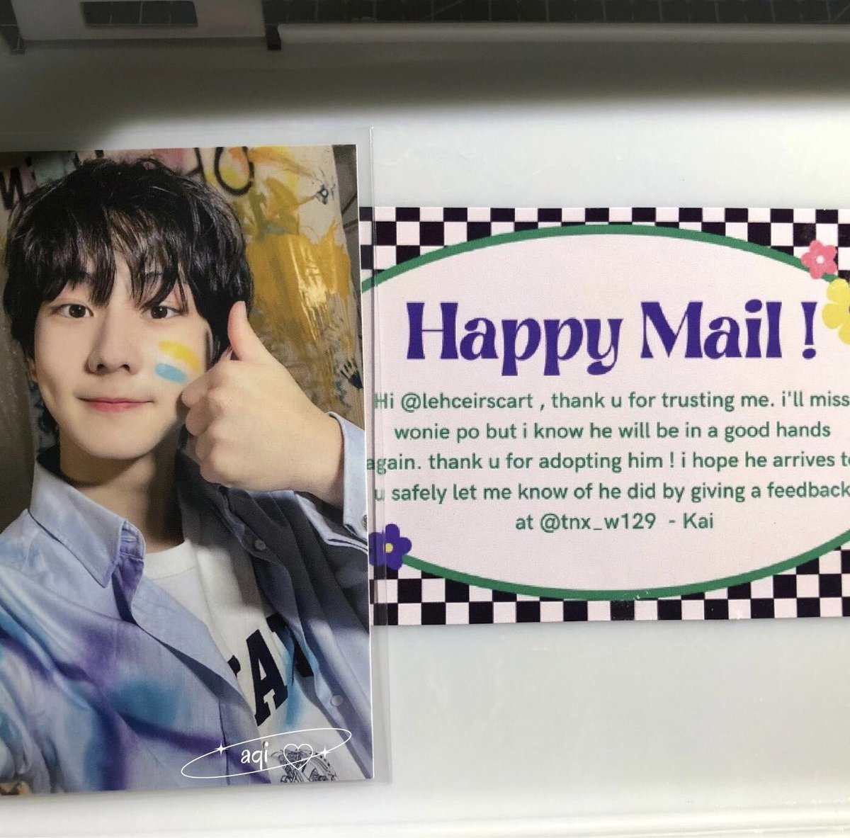 wonyangjw_'s tweet photo. yey aqi jungwon enniv haver 💫 thank u sm @lehceirscart for the pasalo and to @wonkissed129 received wonie in perfect condition 💗 #tnx_w129 https://t.co/04x0eUB9YL