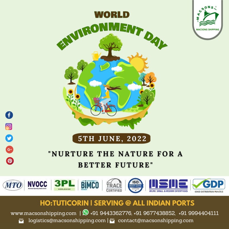 MACSONS2004's tweet photo. THE ONUS OF SAVING OUR NATURE IS ON US!#worldenvironmentday #OnlyOneEarth #GOGREEN #nature #ecofriendly #ClimateAction #circulareconomy #SaveSoil #PlantTrees #3PL #shipping #import #export #Imports #supplychain #logistics #globaltrade #trade @PMOIndia @shipmin_india @CMOTamilnadu https://t.co/tT88bFGwoG