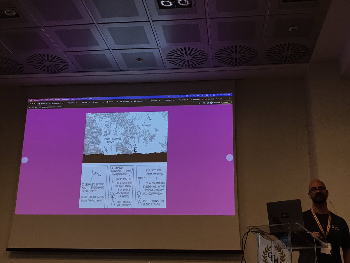 LucaCorbucci's tweet image. The last #PyConIT2022 keynote. 

@b_smoke talked about python communities and #Pyscript.