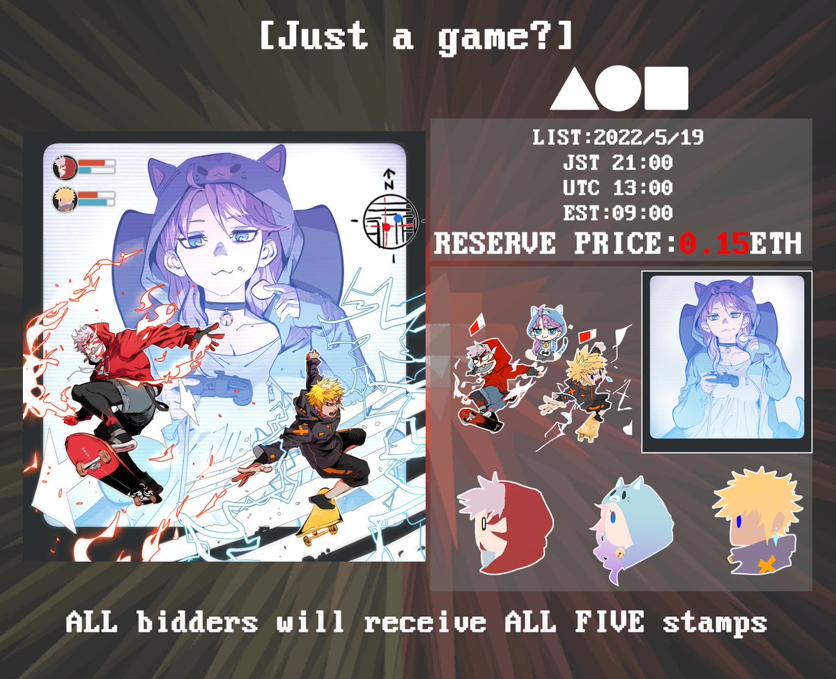 Rinnecarnation's tweet photo. [JUST A GAME?]-#ChipAzuki 's TOP 30 ENTRY
List on @foundation
💰Reserve Prize:Reduced to 0.15eth!
STAMP FRENZY! Bidder gift will include ALL FIVE STAMPS!
https://t.co/CtXGsrm1wO
#NFTCommmunity #AzukiArt #AnimeNFT https://t.co/N5wdat8HeG