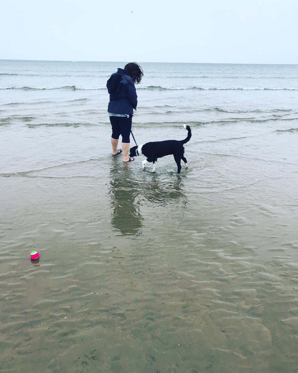 Well this is different …. My first day at the beach… in the rain 🌧☔️