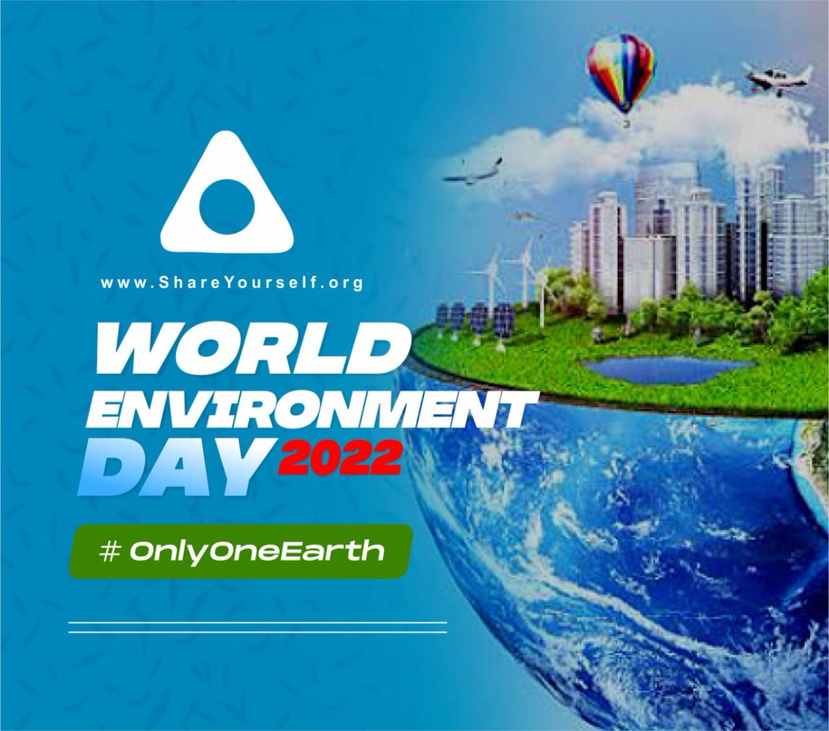 Happy #worldenvironmentday to our community of users, driving #ClimateAction in each #community across the #World . With #OnlyOneEarth , ShareYourself is committed to #ClimateFinance through #GrantFunding for #socialimpact . Let’s protect #PlanetEarth .