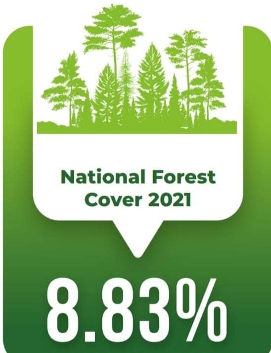 According to National Forest Resources Assessment Report 2021, Kenya has surpassed the 10% target and has a tree cover of 12.13% and 8.83% forest cover. Nyeri leads with a tree cover of 45.17% followed by Lamu at 44.06%, Mandera at the bottom at 3.61% #WorldEnvironmentDay