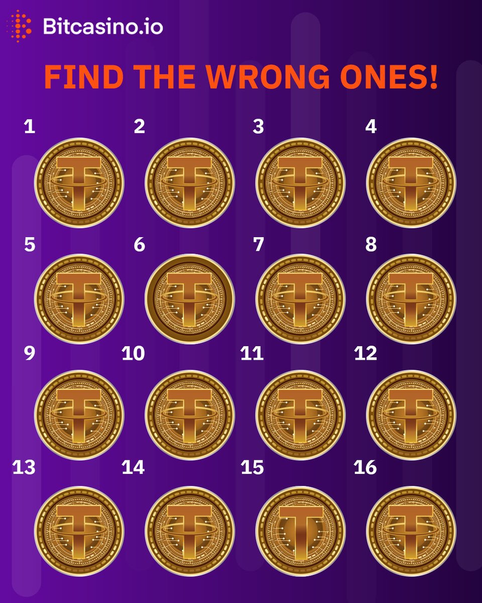 1️⃣6️⃣ coins, 2️⃣ wrong ones. How quickly can you spot them? &#129488;

