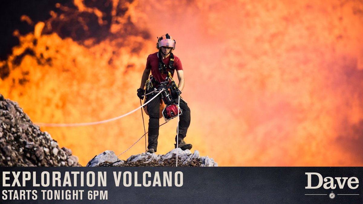 davechannel's tweet photo. Tonight! Join Chris Horsley and a team of reluctant filmakers as they travel around the world getting a unique look at volcanic eruptions. Exploration Volcano starts tonight at 6pm! https://t.co/aLvpdxZbXx