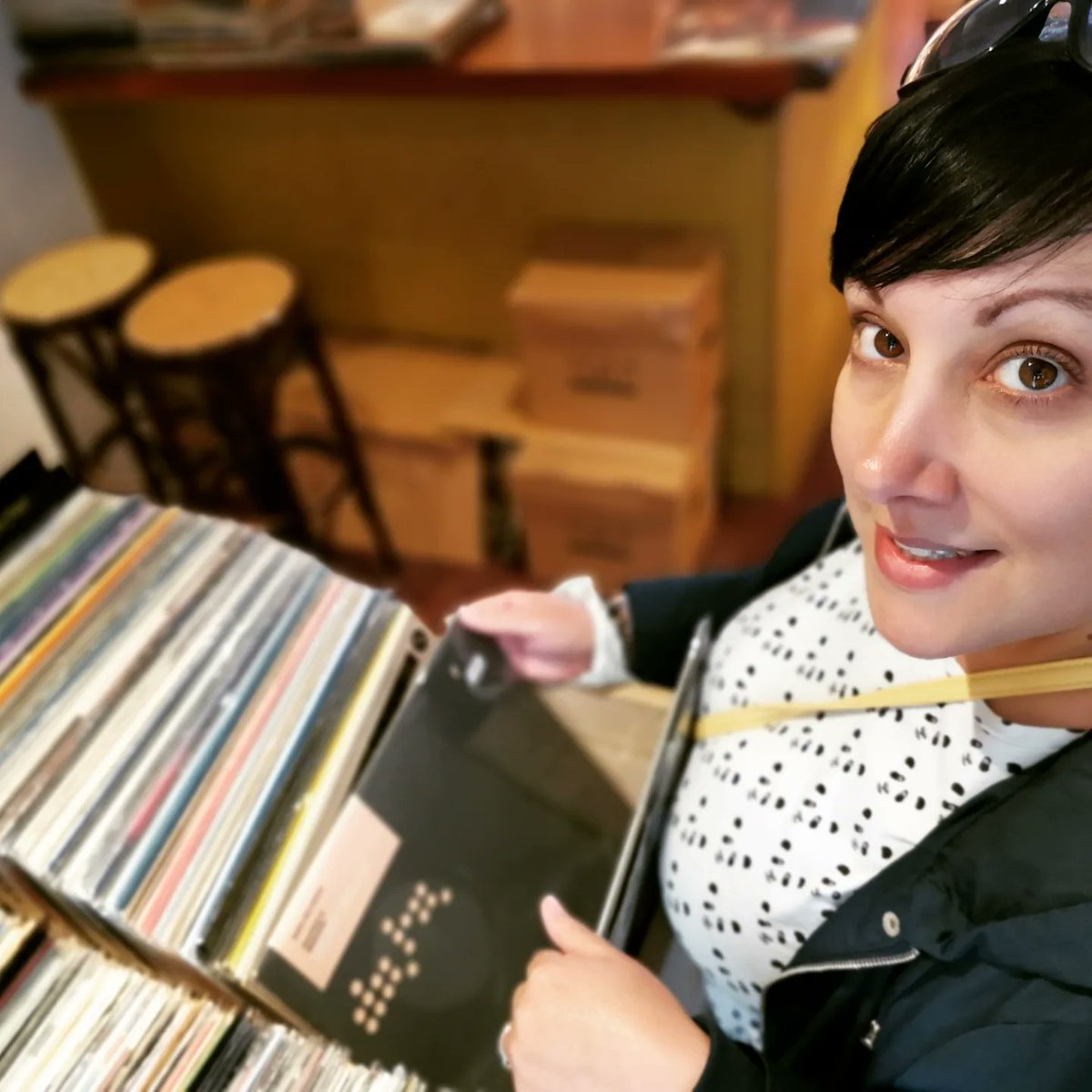 nickarkell's tweet photo. Got Claire into buying vinyl. Living the dream here. She picked up a random track which you'll be hearing on Twitch... We went to Zap Records in Amsterdam so "when in Rome", a @signumofficial record was my essential purchase. #zaprecords #amsterdam #vinyl https://t.co/CeOvjaV0dR
